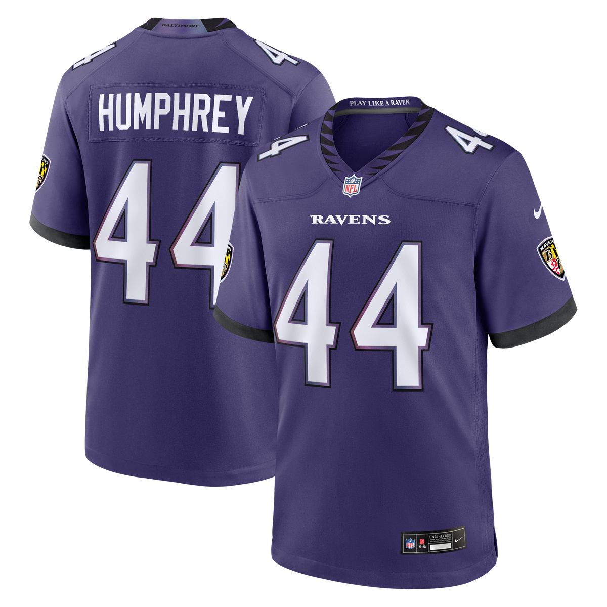 Men's Baltimore Ravens Marlon Humphrey Black Alternate Jersey
