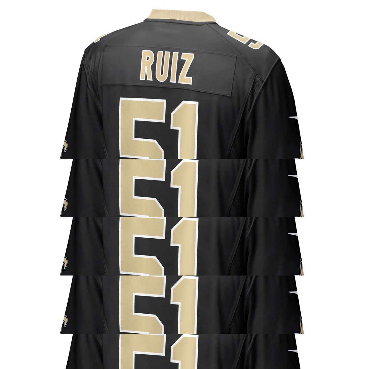 Men's New Orleans Saints Cesar Ruiz Black Player Jersey