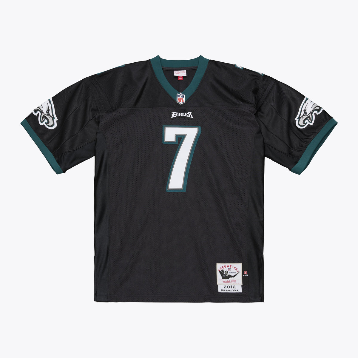 Men's Philadelphia Eagles Michael Vick Black 2012 Throwback Jersey