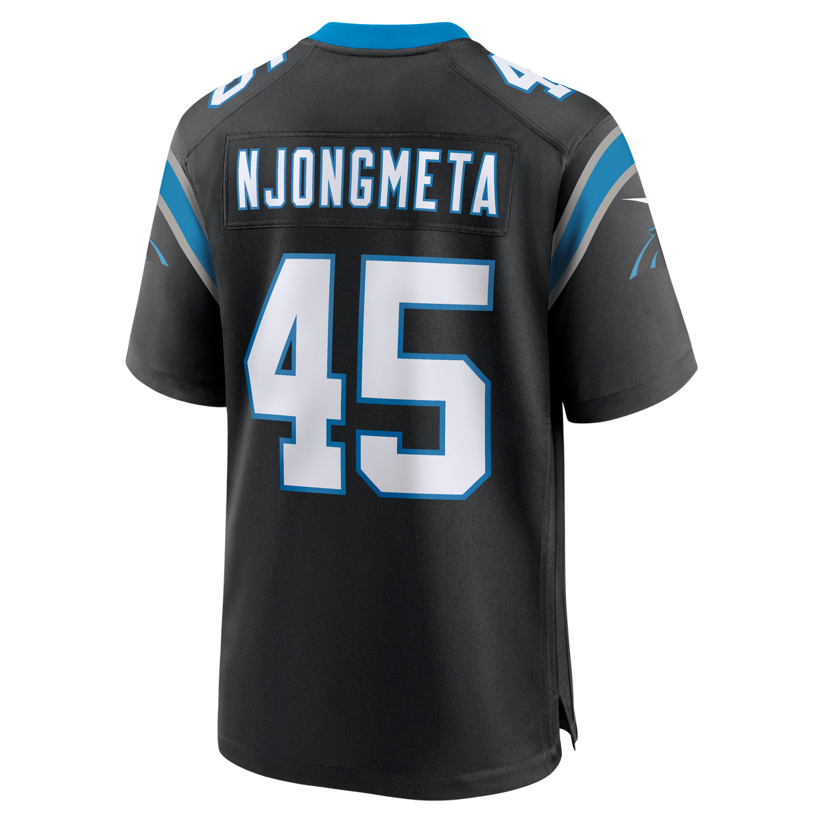 Men's Carolina Panthers Maema Njongmeta Black Jersey