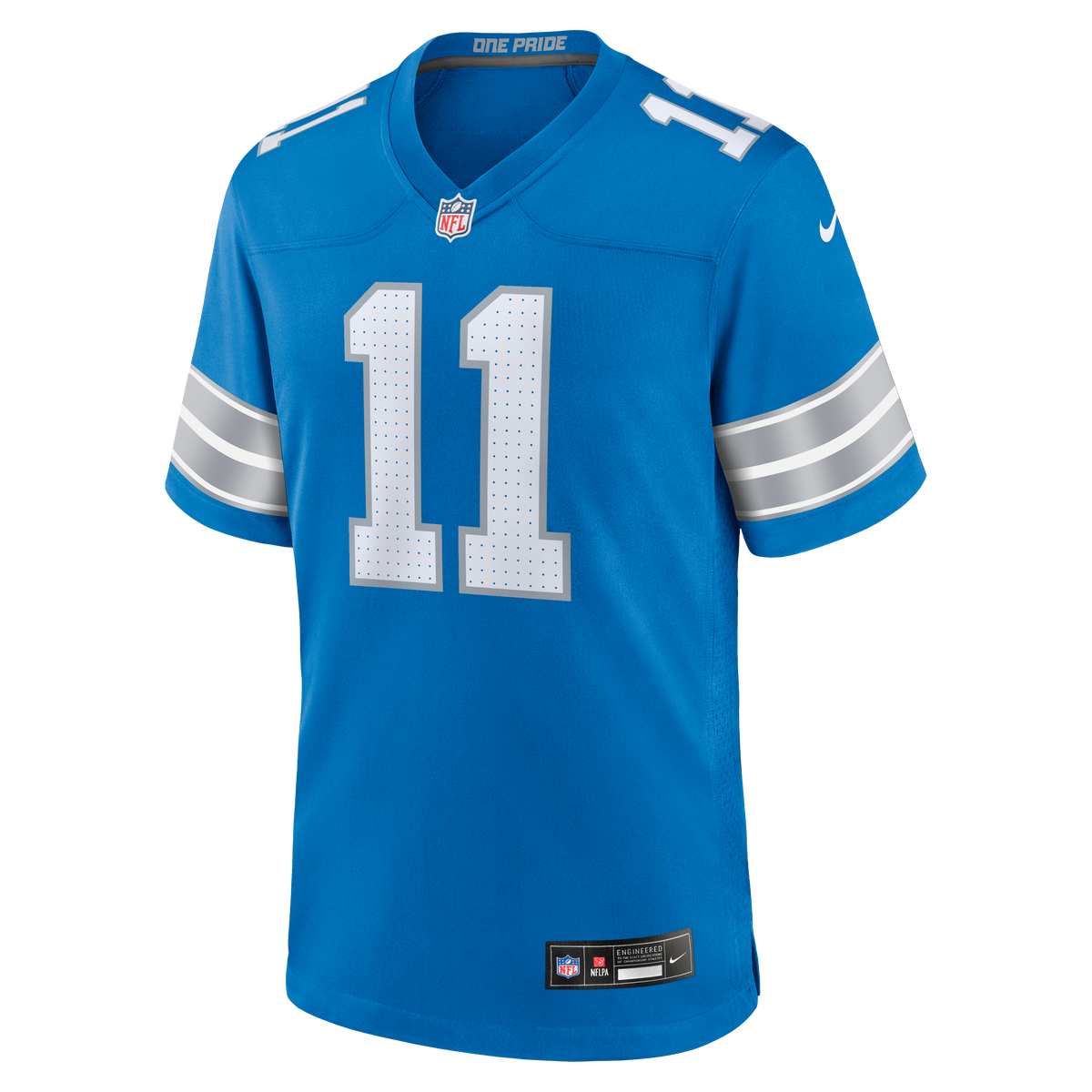 Men's Detroit Lions Damone Clark Blue Team Jersey