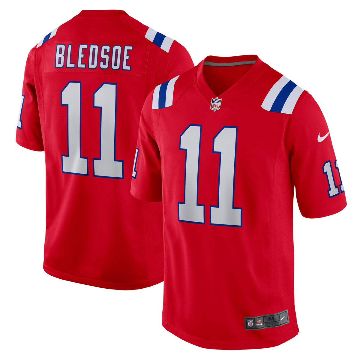 Men's New England Patriots Drew Bledsoe Navy Game Retired Player Jersey
