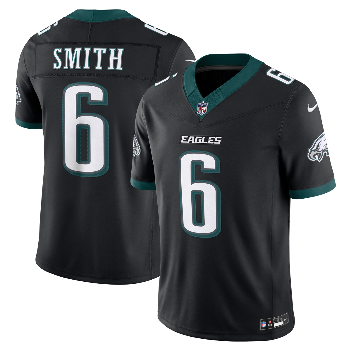 Men's Philadelphia Eagles DeVonta Smith Kelly Green Alternate Stitched Jersey
