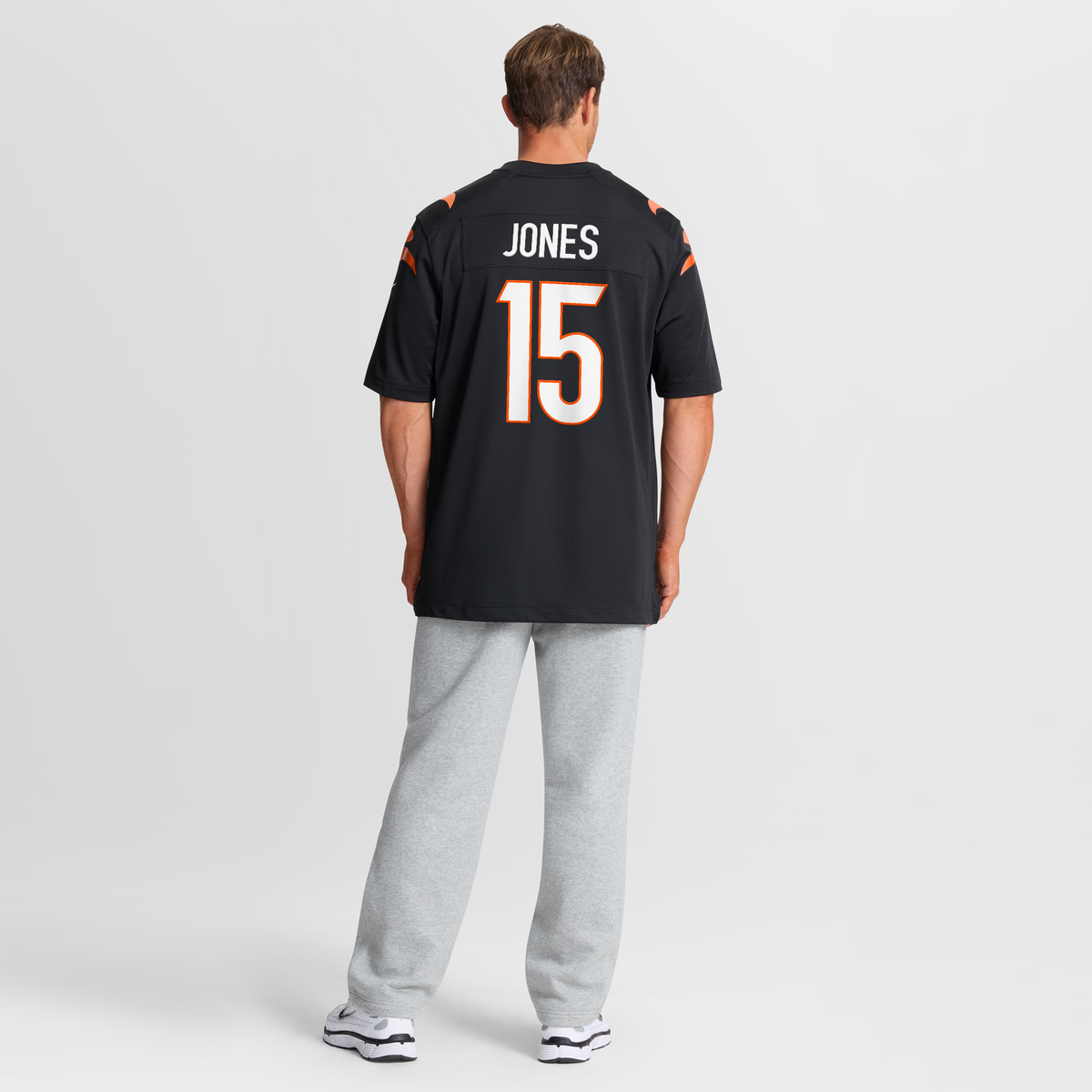Men's Cincinnati Bengals Charlie Jones Black Team Jersey
