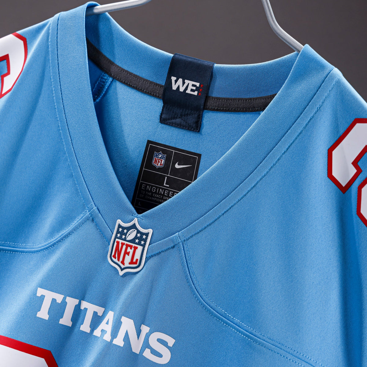 Men's Tennessee Titans Carnell Tate Light Blue Team Jersey