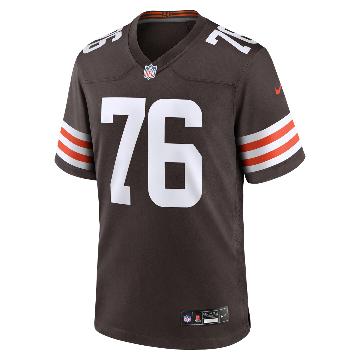 Men's Cleveland Browns Lou Groza Brown Game Retired Player Jersey