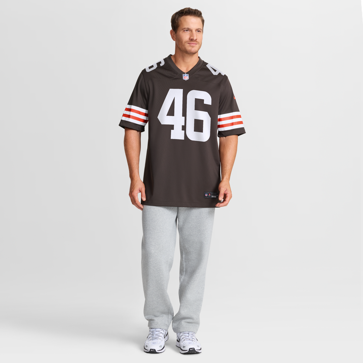 Men's Cleveland Browns Don Fleming Brown Retired Player Jersey