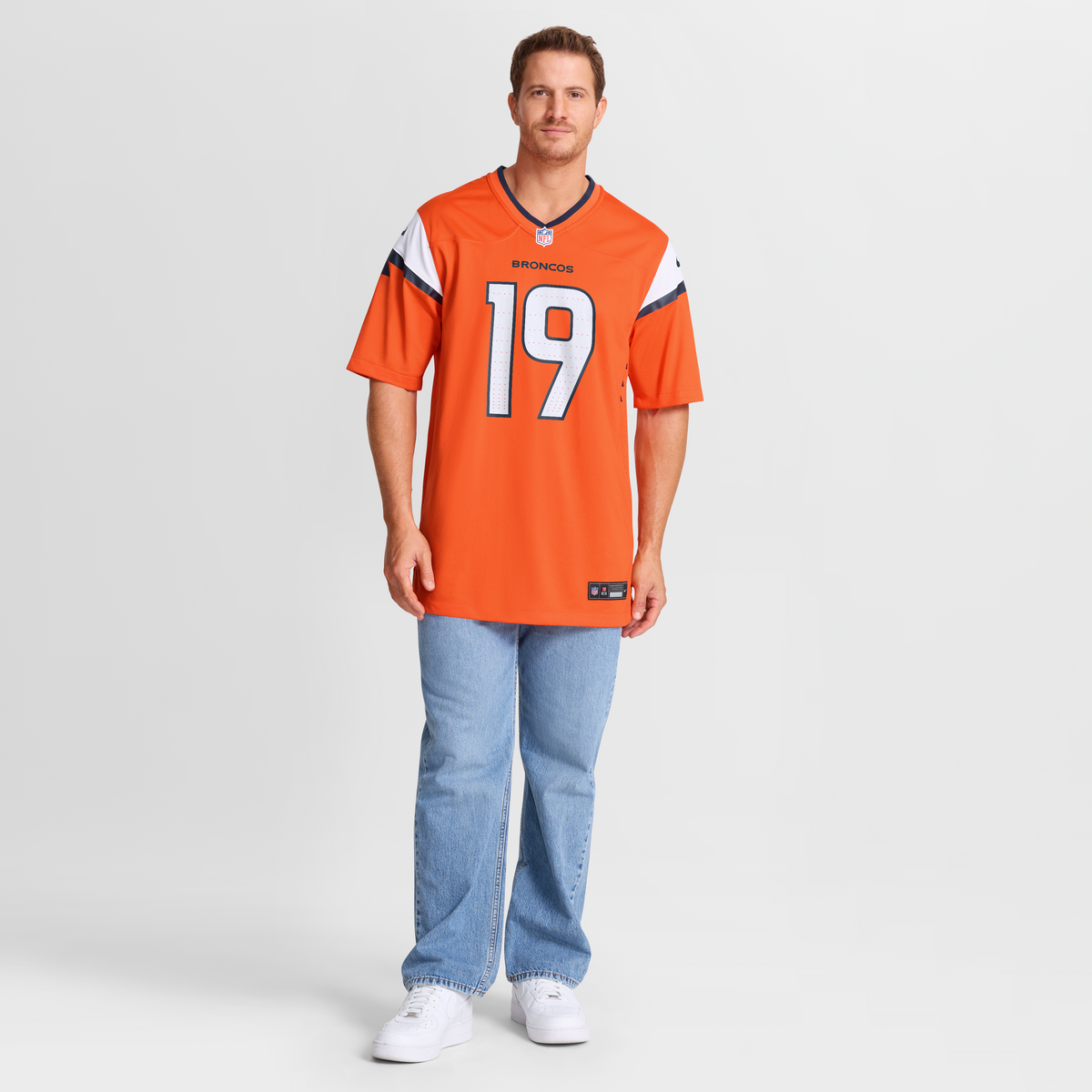 Men's Denver Broncos Marvin Mims Jr Orange Team Jersey