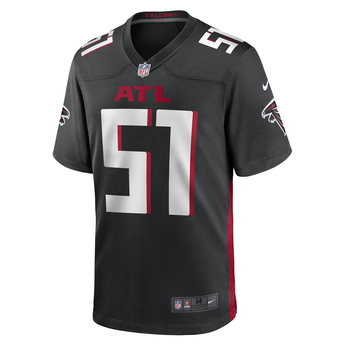 Men's DeAngelo Malone Atlanta Falcons Black Game Player Jersey