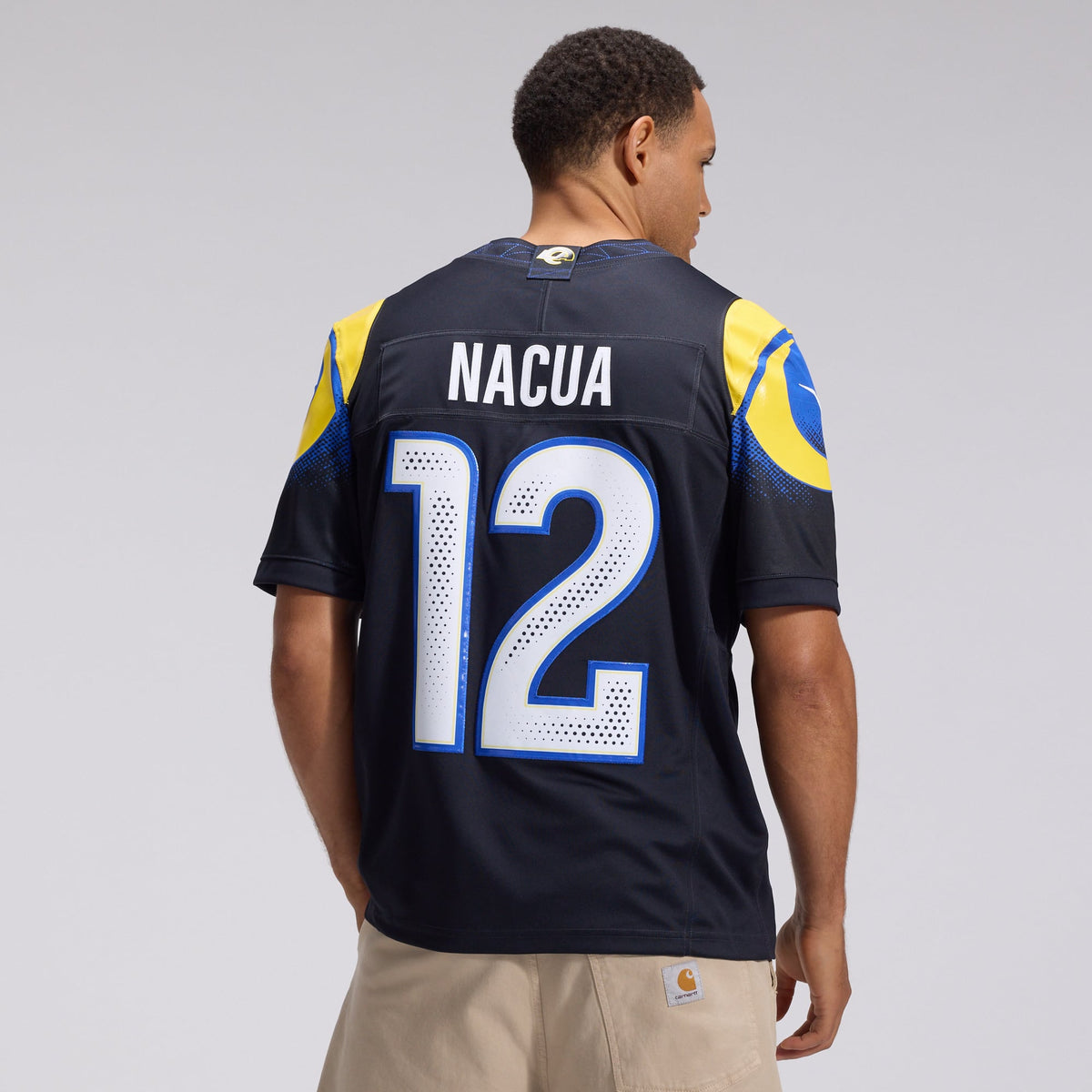Men's Los Angeles Rams Puka Nacua Dark Blue Rivalries Collection Stitched Jersey