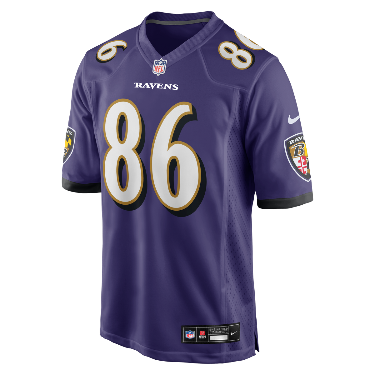 Men's Baltimore Ravens Cornelius Johnson Purple Team Jersey