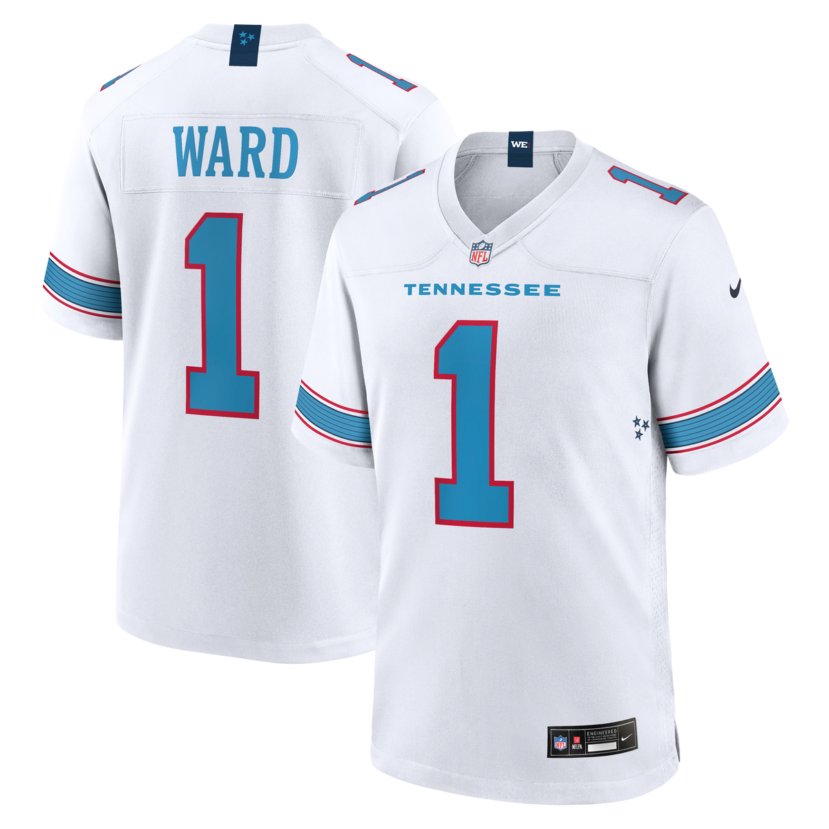 Men's Tennessee Titans Cameron Ward Light Blue Jersey