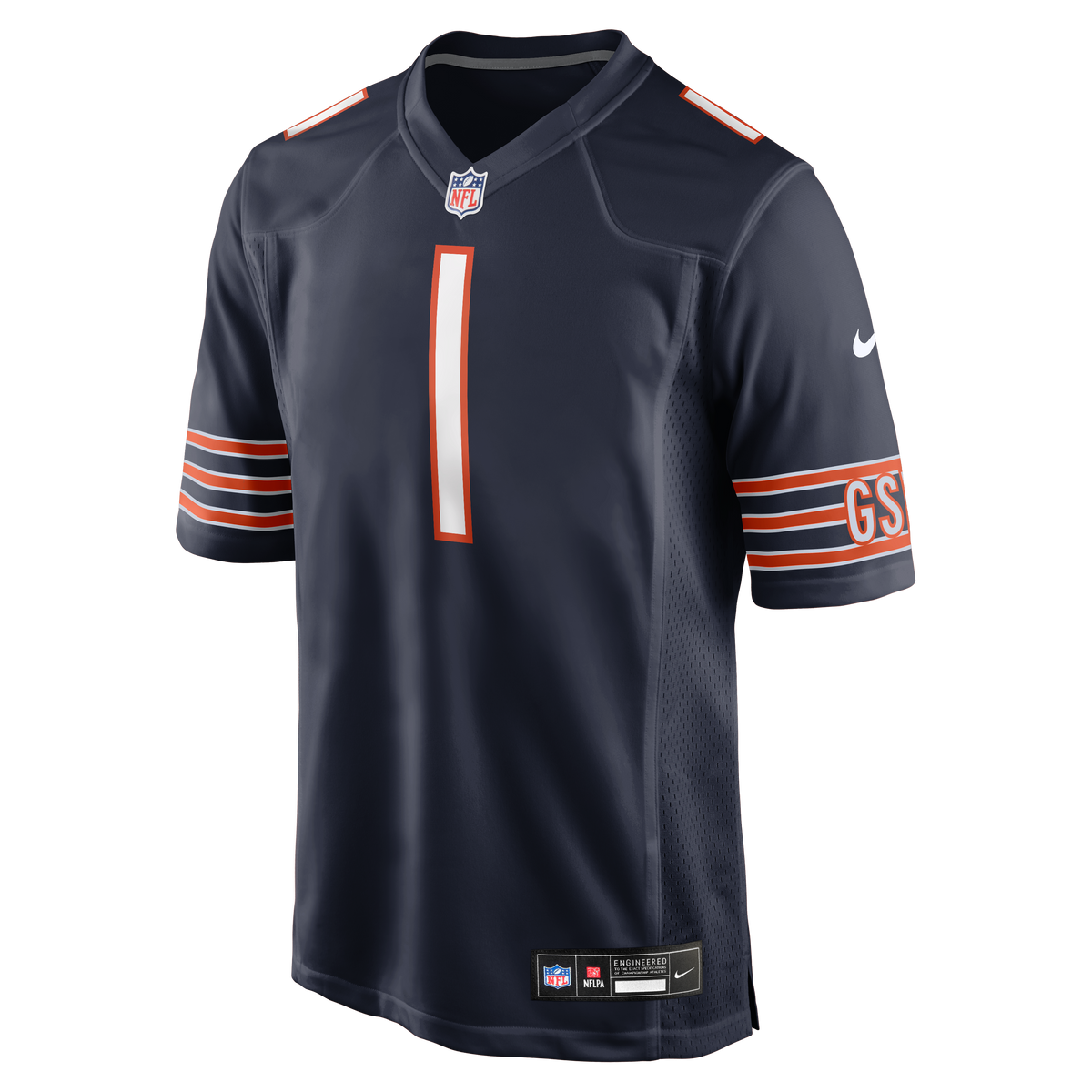 Men's Chicago Bears Number 1 Dad Navy Jersey