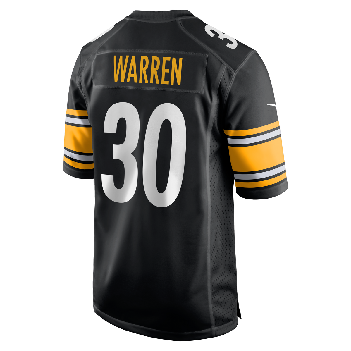 Men's Pittsburgh Steelers Jaylen Warren Black Game Player Jersey