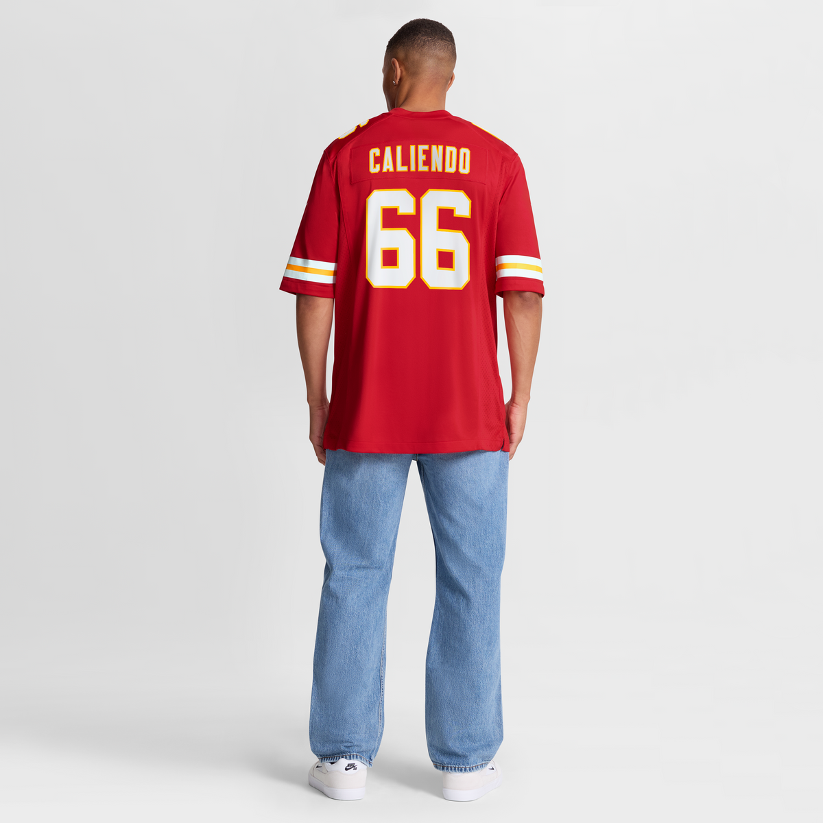 Men's Kansas City Chiefs Mike Caliendo Red Game Player Jersey