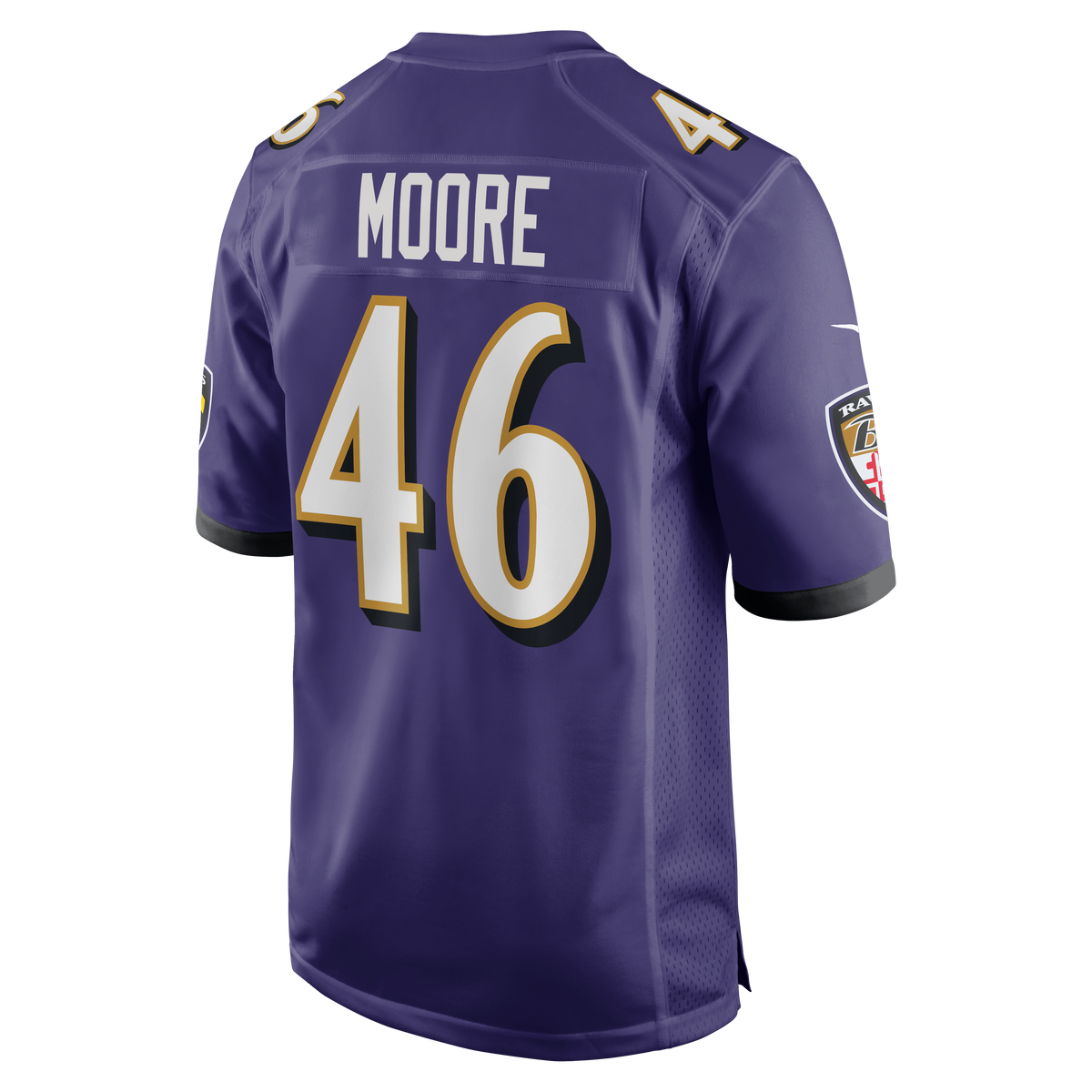 Men's Baltimore Ravens Nick Moore Purple Jersey