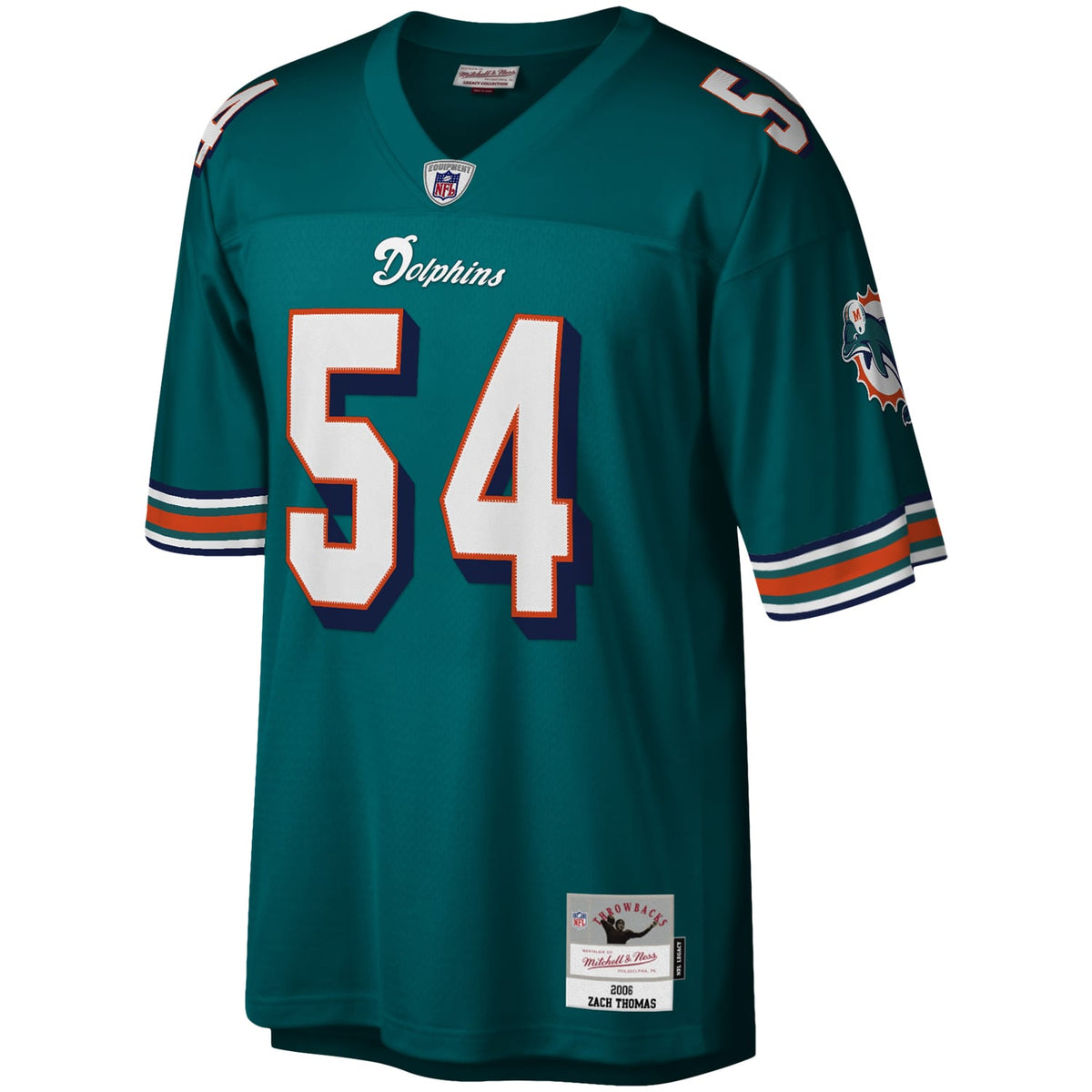 Men's Miami Dolphins Zach Thomas Aqua Legacy Replica Jersey