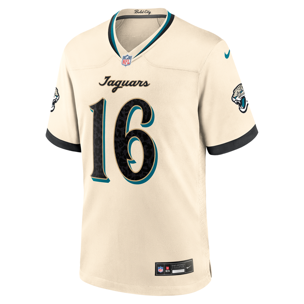 Men's Jacksonville Jaguars Trevor Lawrence Natural 2026 Rivalries Collection Jersey