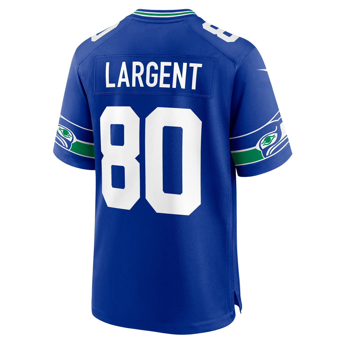 Men's Seattle Seahawks Steve Largent Royal Throwback Retired Player Jersey
