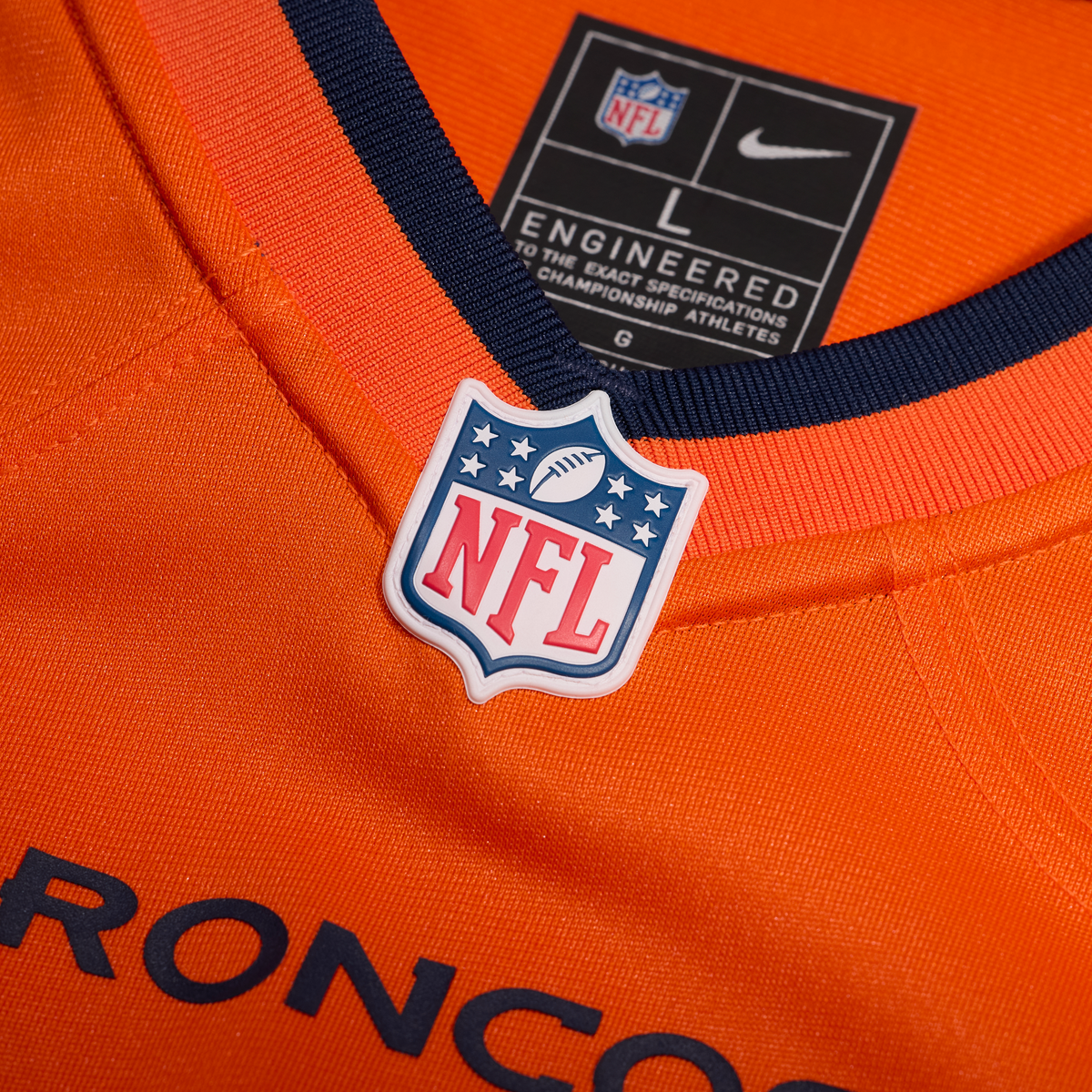 Men's Denver Broncos Marques Cox Orange Team Jersey