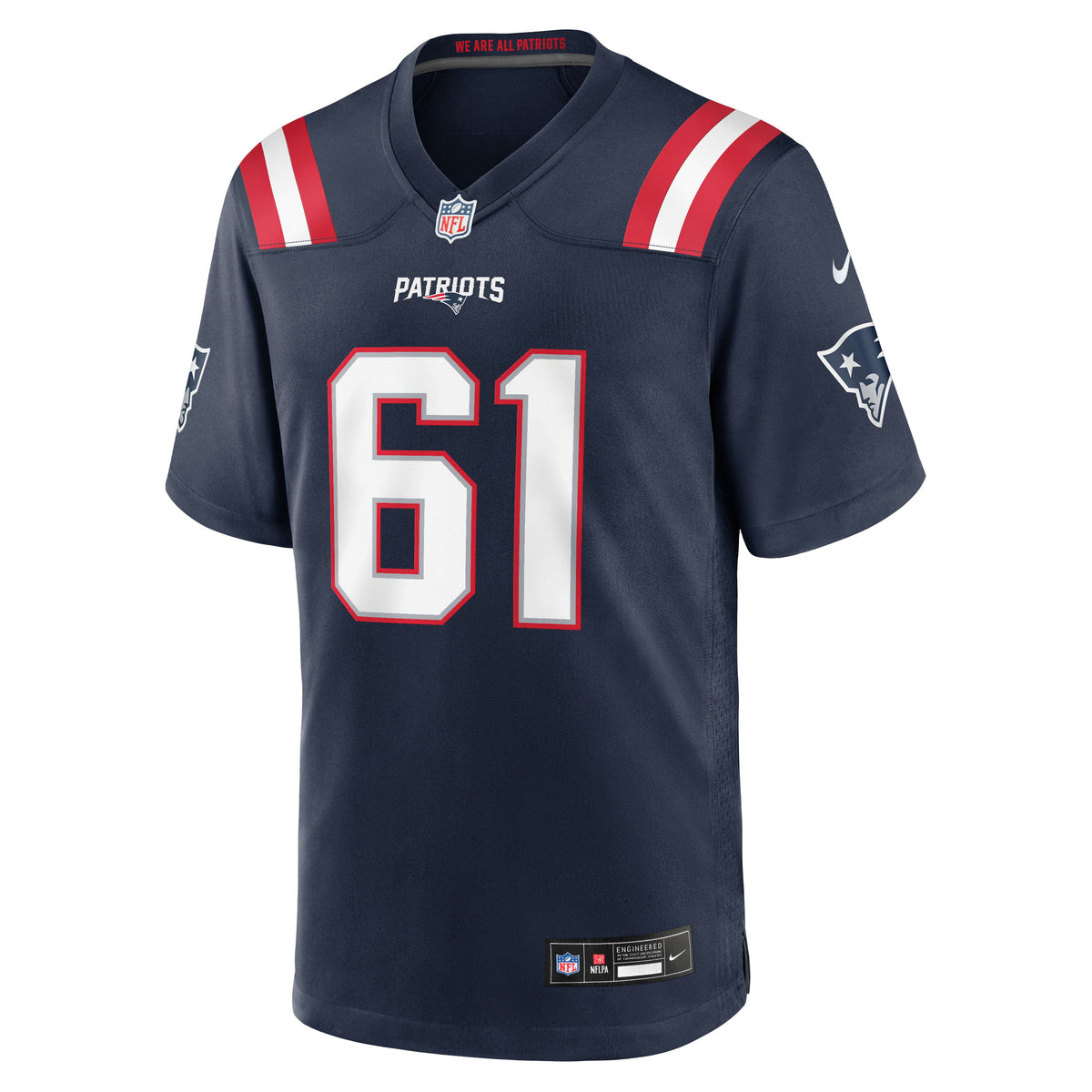 Men's New England Patriots Darrian Dalcourt Navy Team Jersey