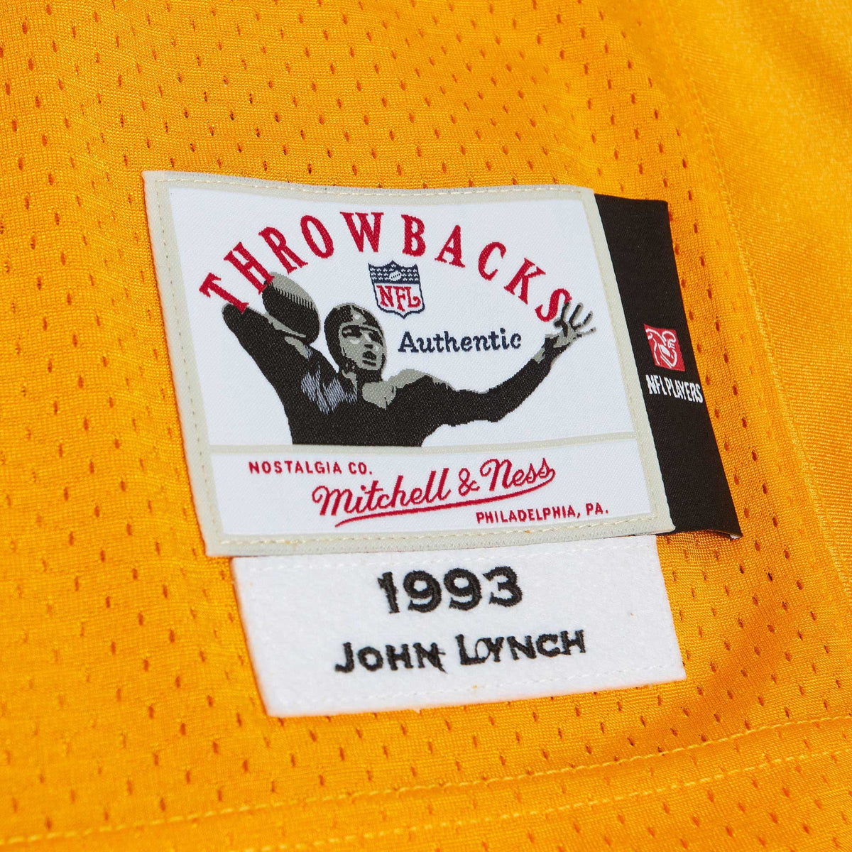 Men's Tampa Bay Buccaneers 1993 John Lynch Orange Throwback Retired Player Jersey