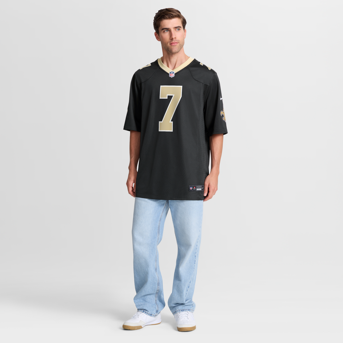 Men's New Orleans Saints Morten Andersen Black Game Retired Player Jersey