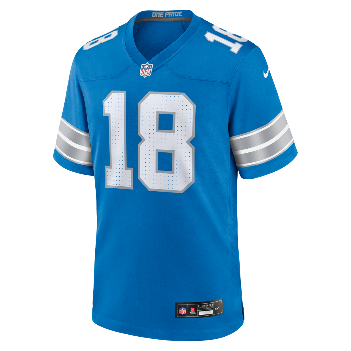 Men's Detroit Lions Isaac TeSlaa Blue Game Player Jersey