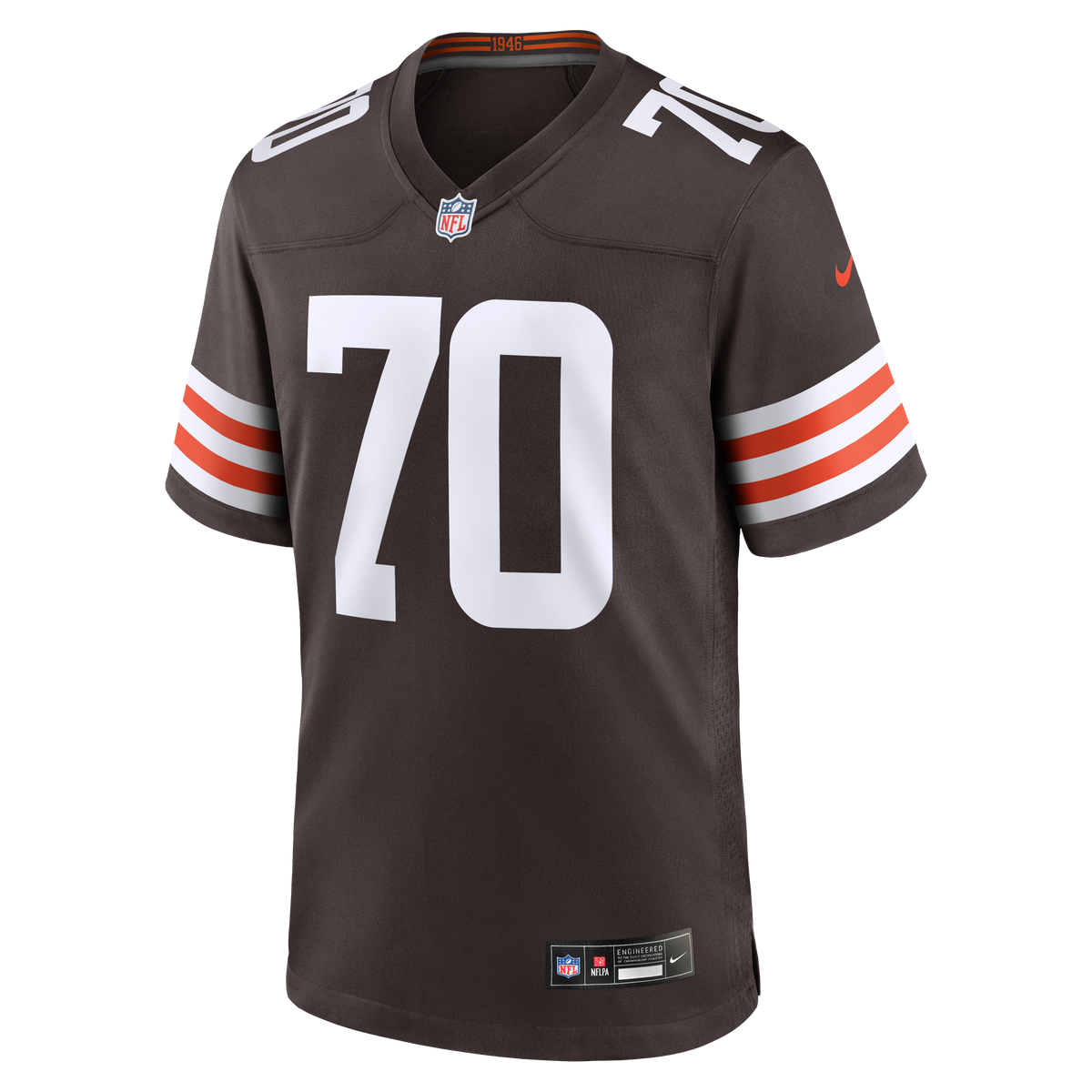 Men's Cleveland Browns Zak Zinter Brown Team Jersey