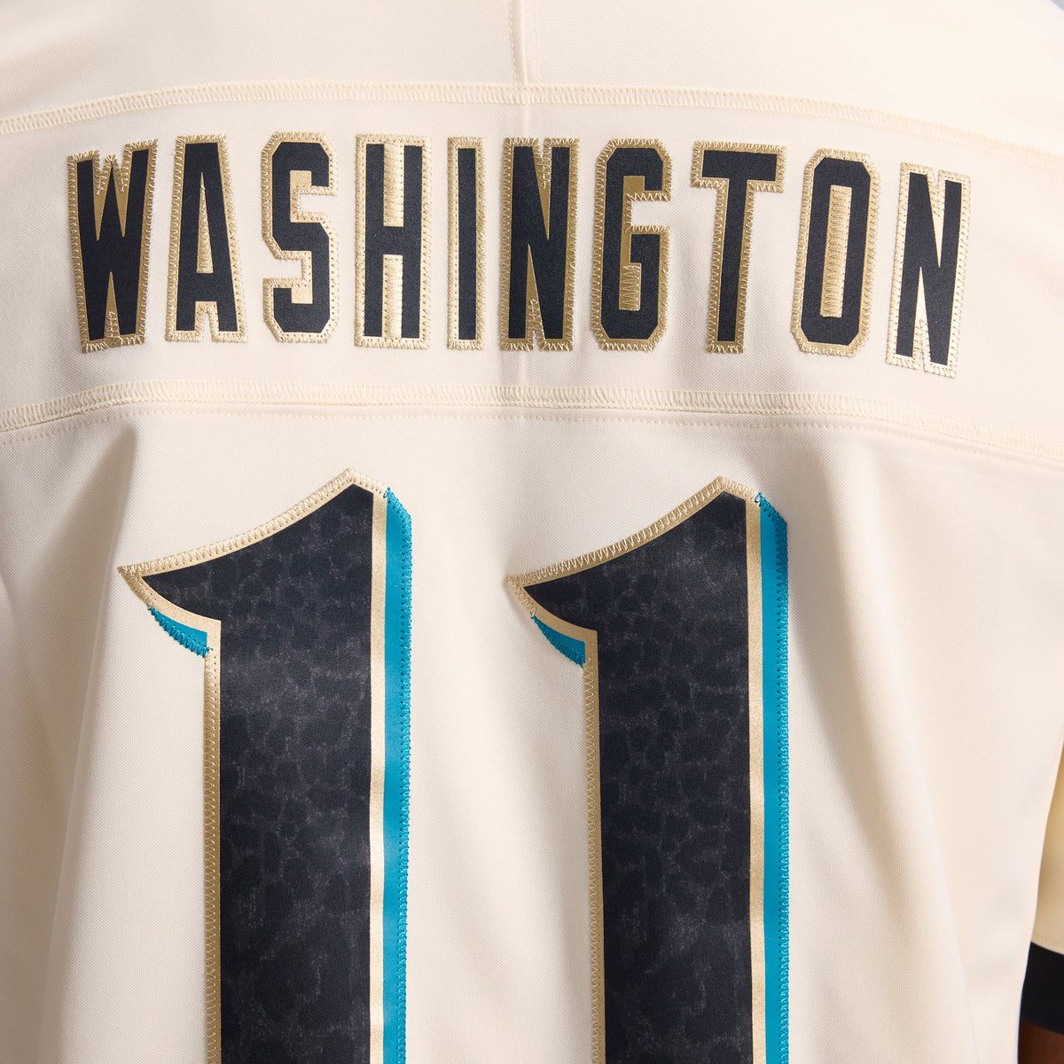 Men's Jacksonville Jaguars Parker Washington Natural 2026 Rivalries Collection Stitched Jersey