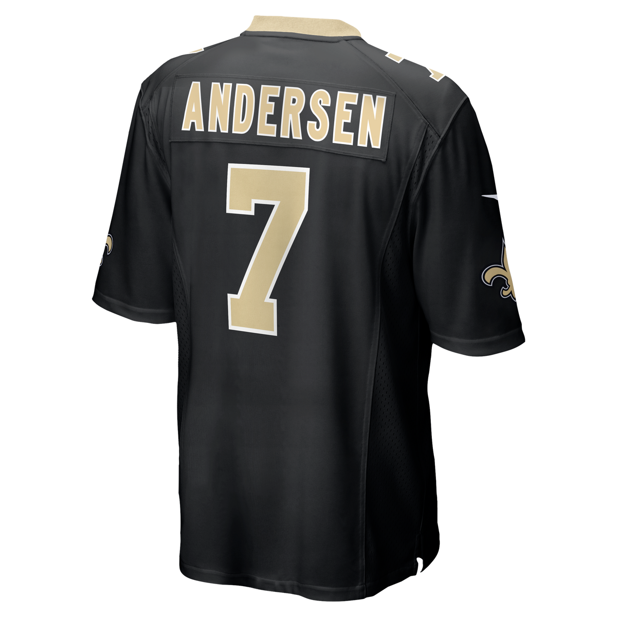 Men's New Orleans Saints Morten Andersen Black Game Retired Player Jersey
