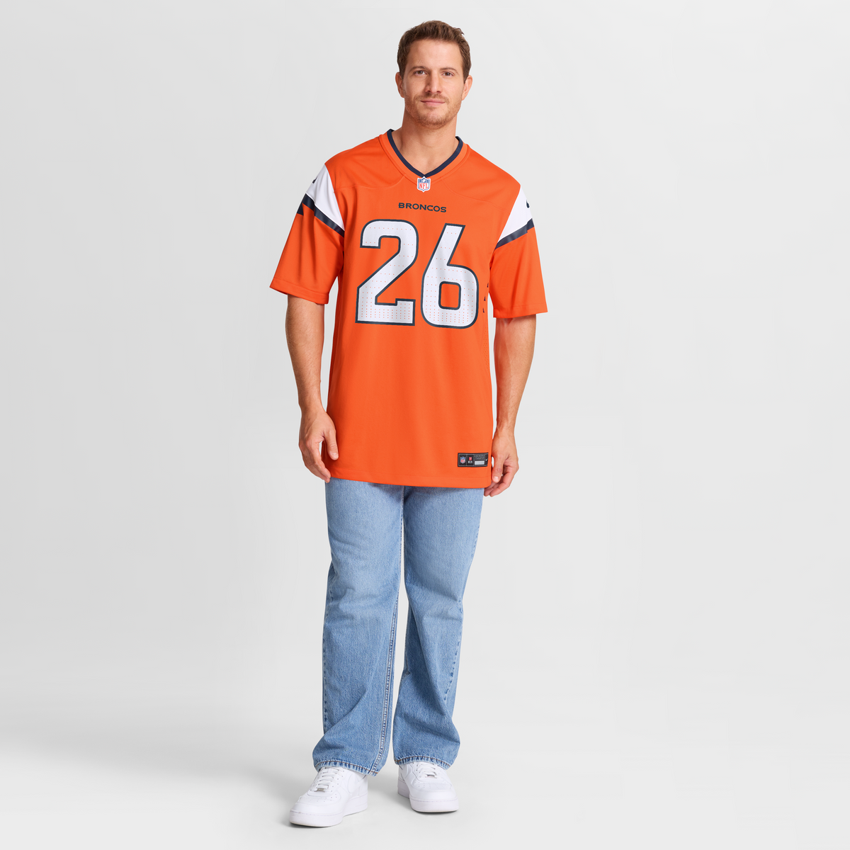 Men's Denver Broncos Devon Key Orange Team Jersey