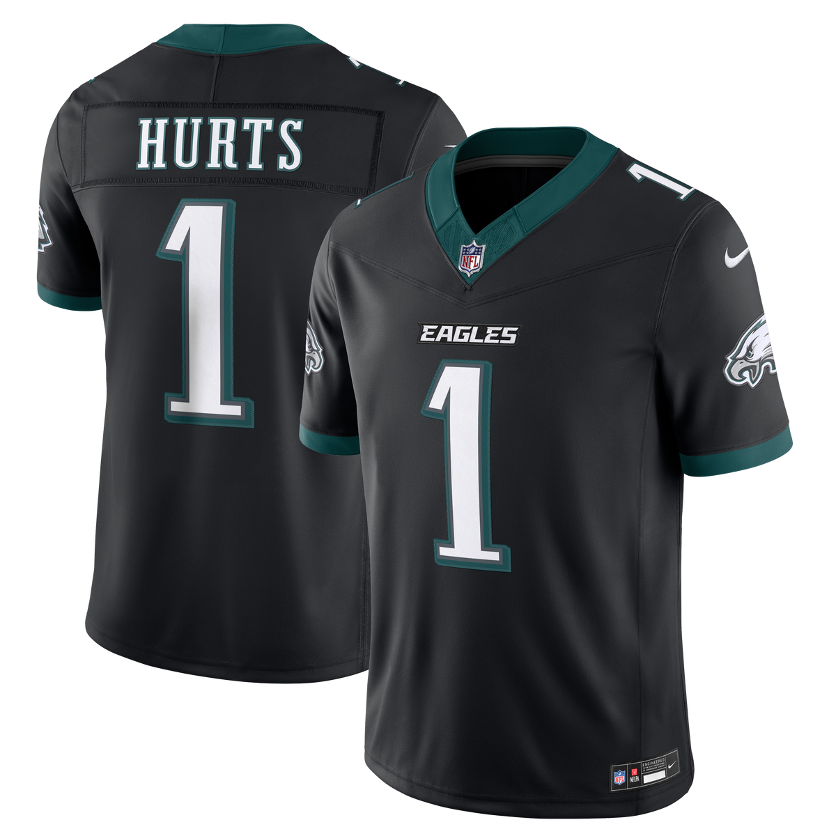Men's Philadelphia Eagles Jalen Hurts Kelly Green Alternate Stitched Jersey