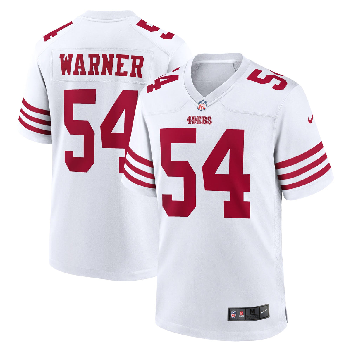 Men's San Francisco 49ers Fred Warner White Player Jersey