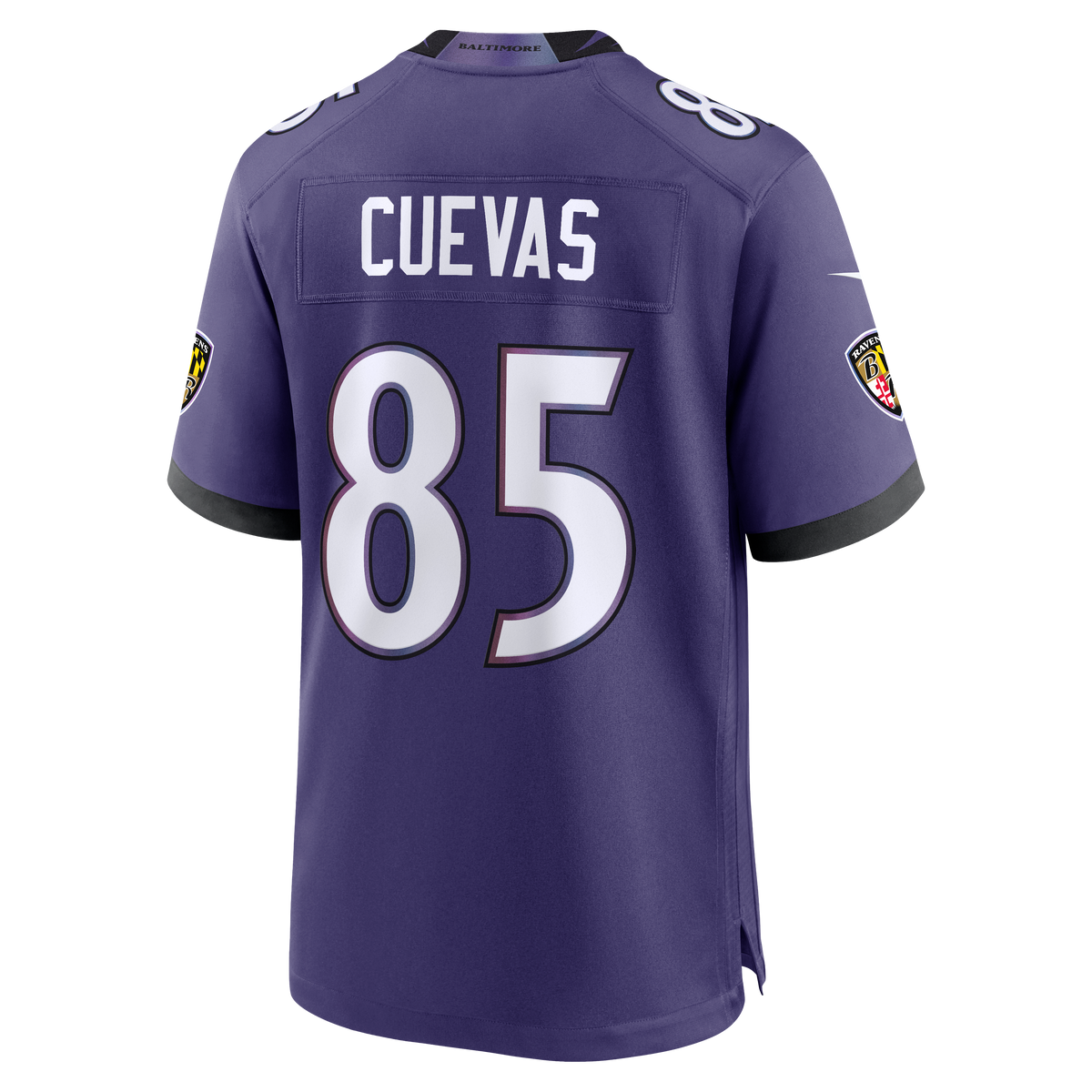 Men's Baltimore Ravens Josh Cuevas Purple Team Jersey