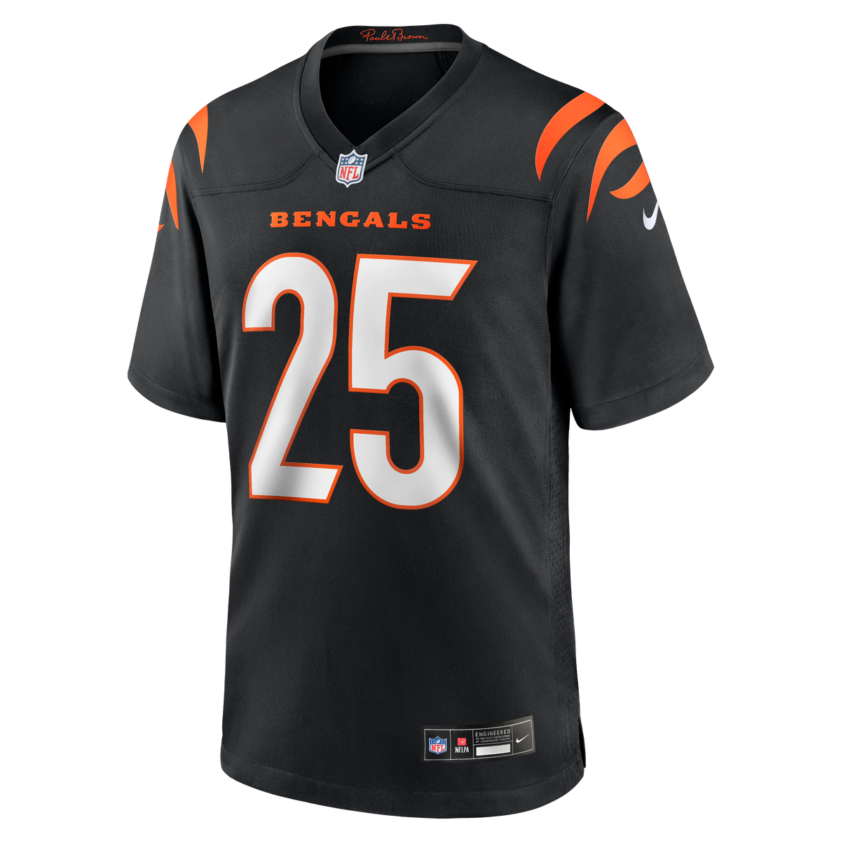 Men's Cincinnati Bengals Tahj Brooks Black Team Jersey