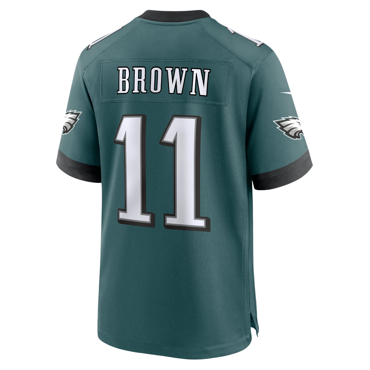 Men's Philadelphia Eagles A J Brown Midnight Green Team Jersey