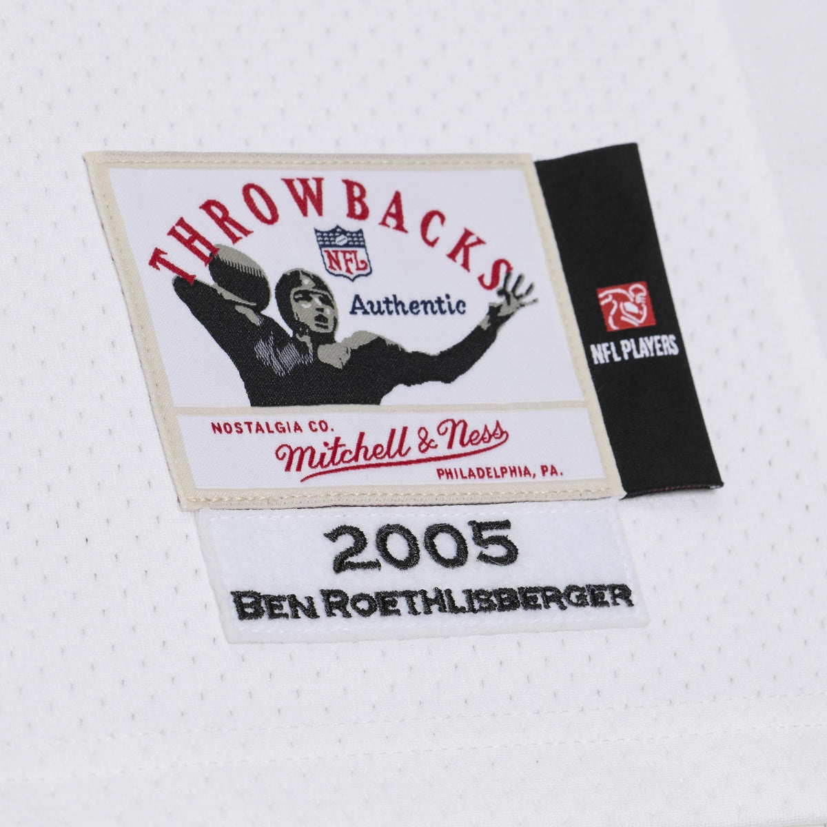 Men's Pittsburgh Steelers Ben Roethlisberger White 2005 Throwback Jersey