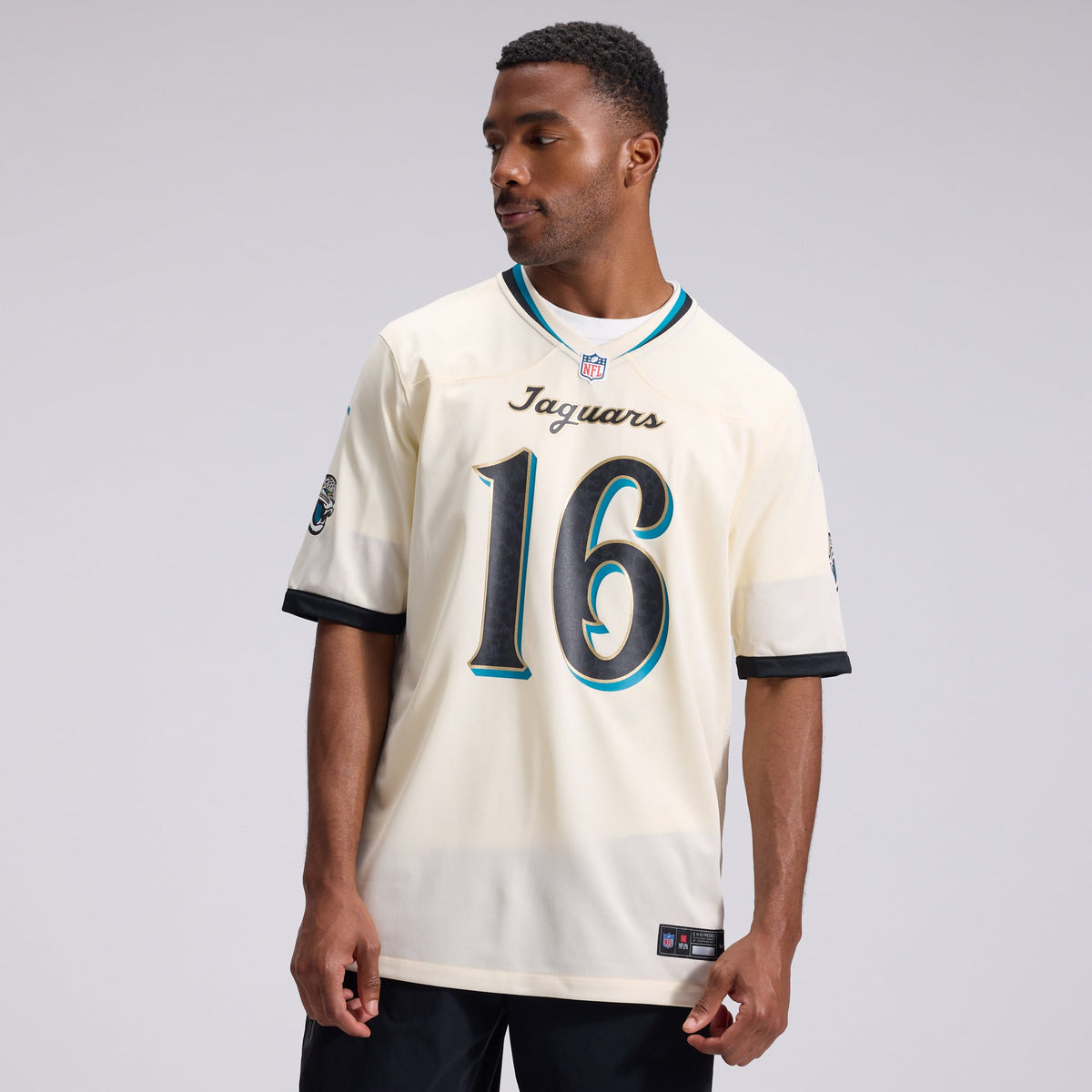 Men's Jacksonville Jaguars Trevor Lawrence Natural 2026 Rivalries Collection Jersey