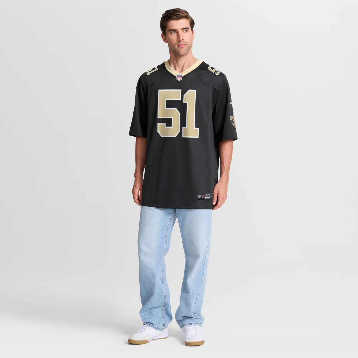 Men's New Orleans Saints Cesar Ruiz Black Player Jersey