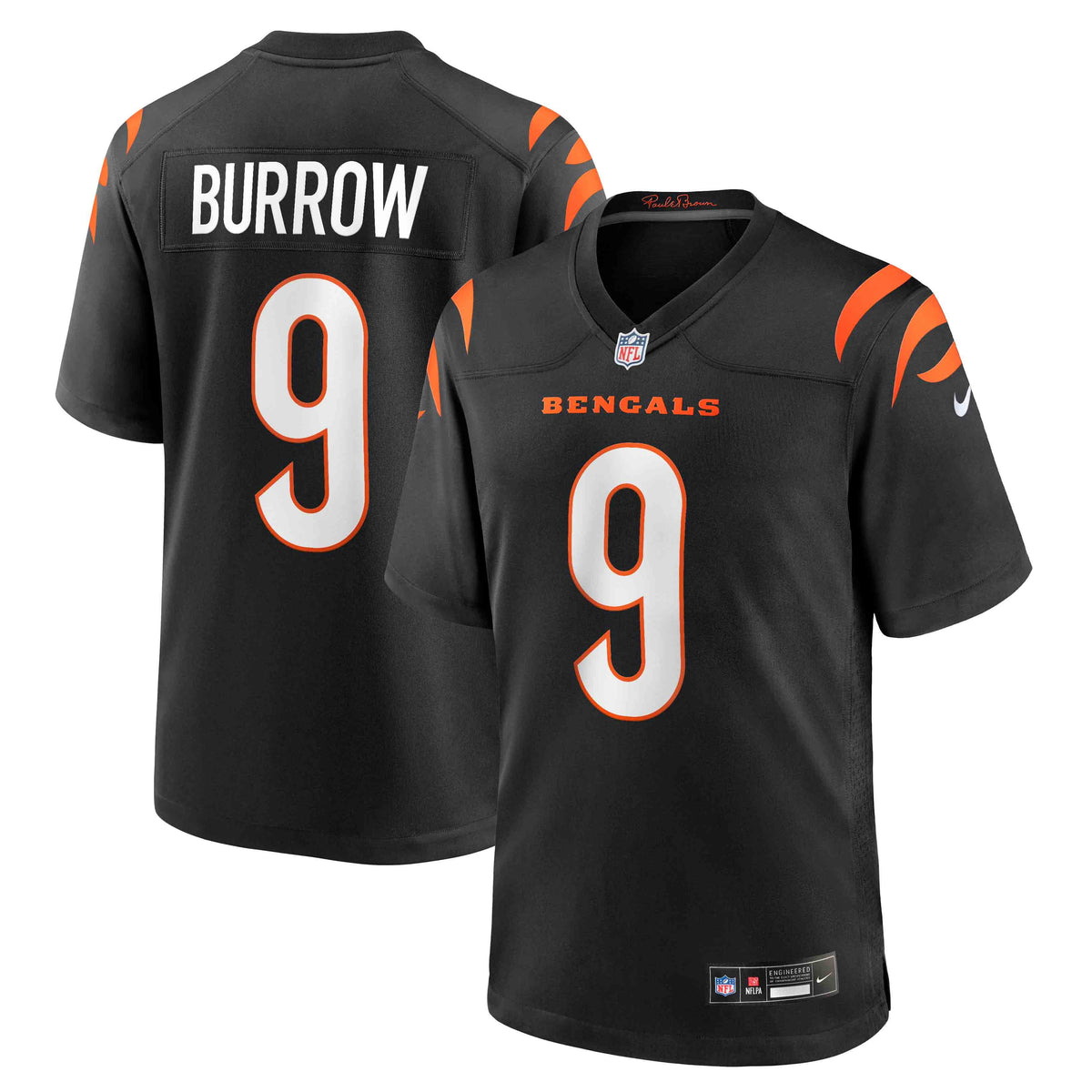 Men's Cincinnati Bengals Joe Burrow Orange Alternate Jersey