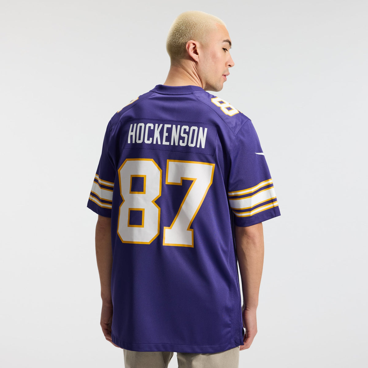 Men's Minnesota Vikings T J Hockenson Purple Classic Player Jersey