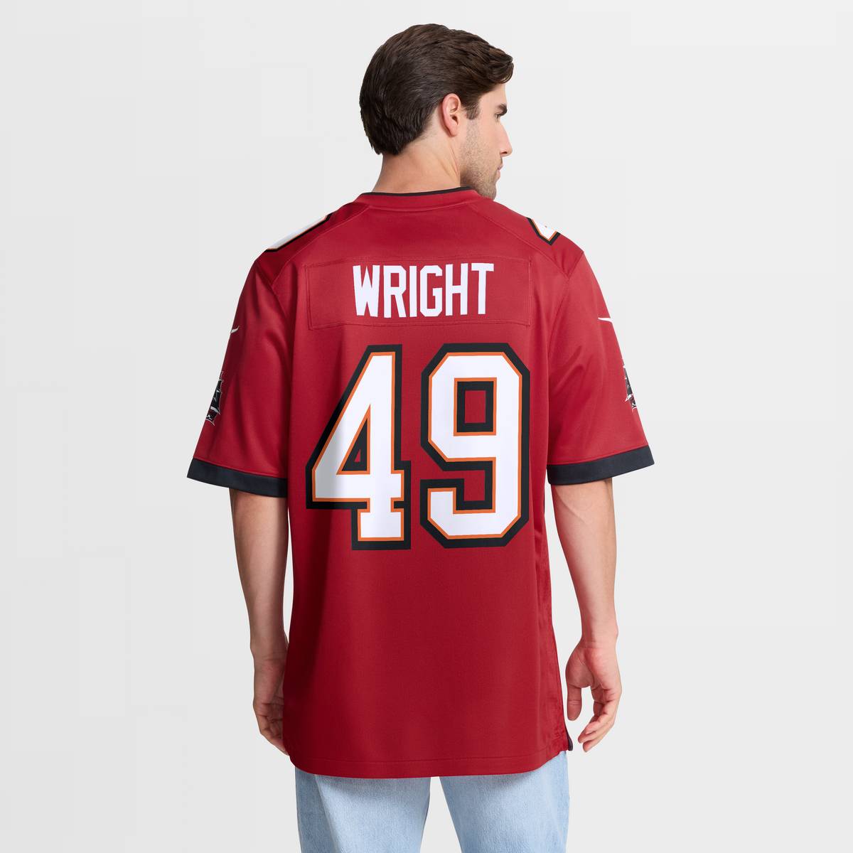 Men's Tampa Bay Buccaneers Owen Wright Red Team Jersey