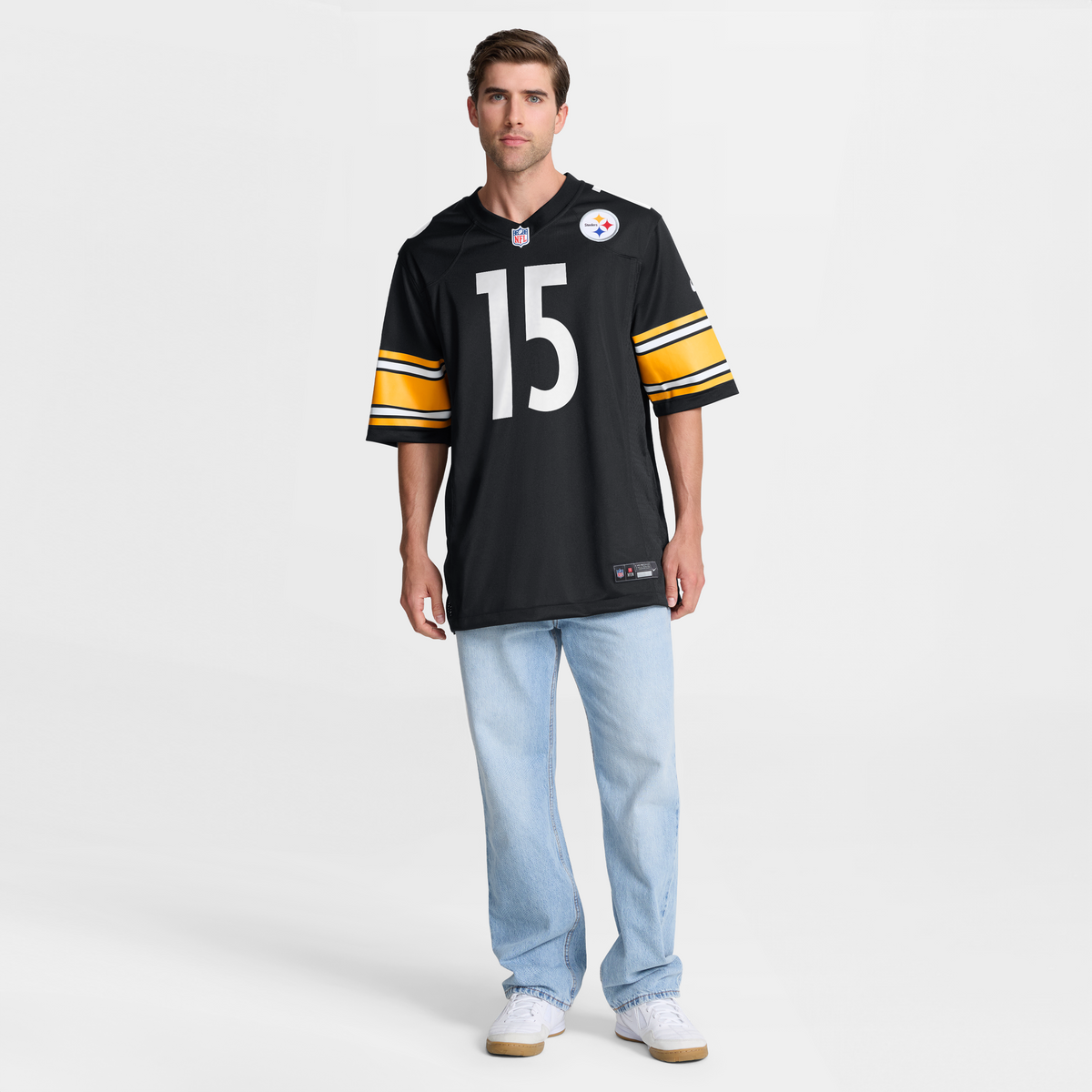 Men's Pittsburgh Steelers Ben Skowronek Black Team Jersey