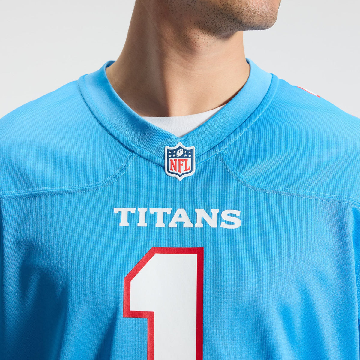 Men's Tennessee Titans Cameron Ward Light Blue Jersey
