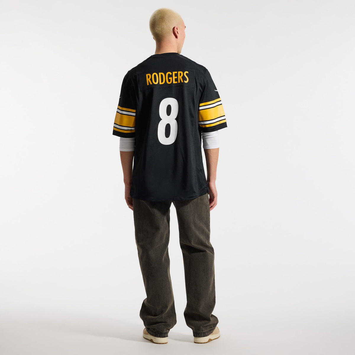 Men's Pittsburgh Steelers Aaron Rodgers Gold Alternate 1933 Throwback Jersey