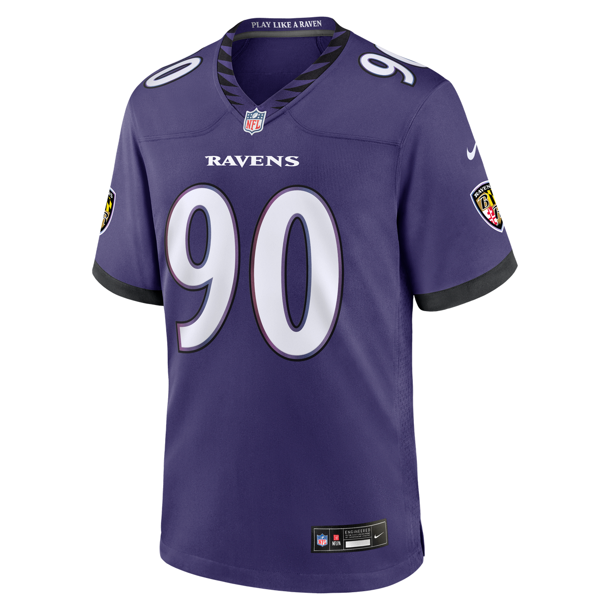 Men's Baltimore Ravens Aeneas Peebles Purple Team Jersey