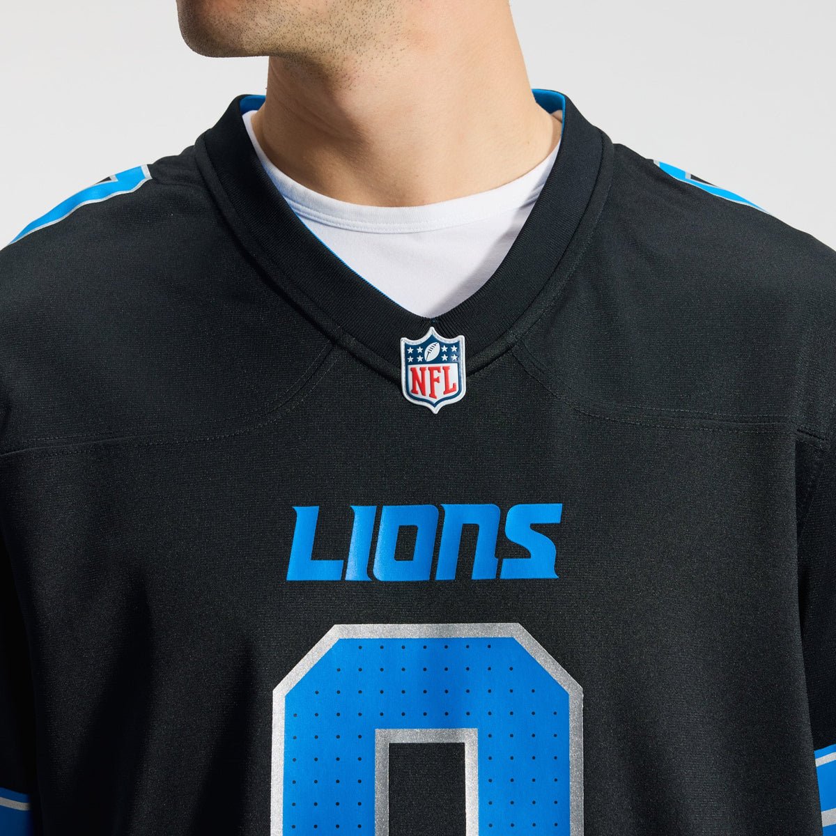 Men's Detroit Lions Jahmyr Gibbs Black 2nd Alternate Game Player Jersey