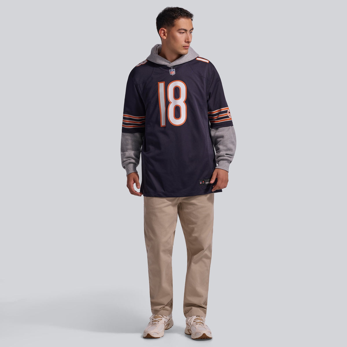 Men's Chicago Bears Caleb Williams White First Round Pick Player Jersey