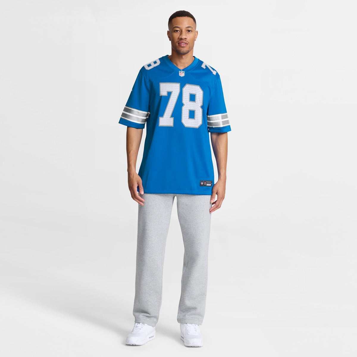 Men's Detroit Lions Ben Bartch Blue Team Jersey